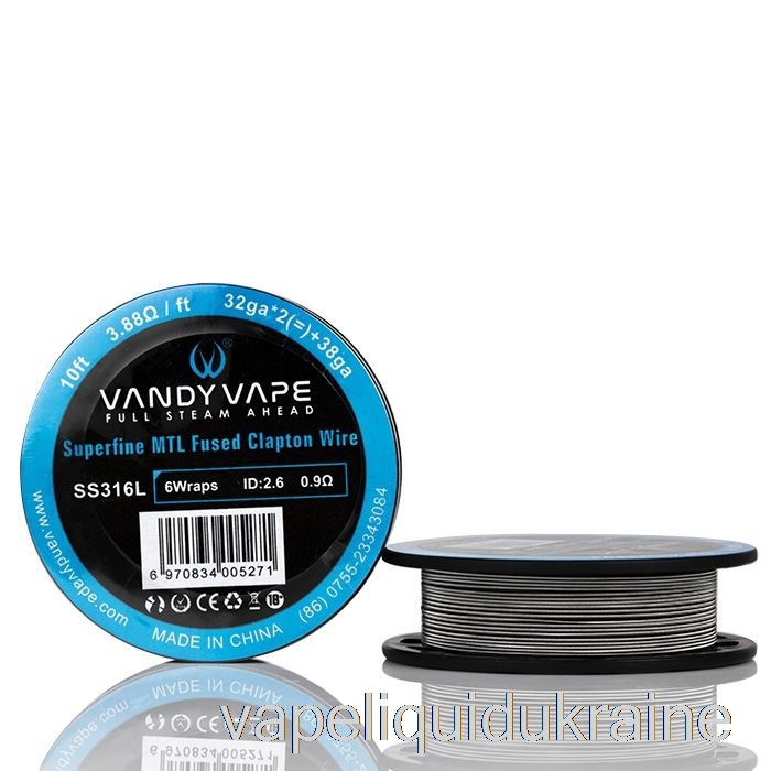 Vape Liquid Ukraine Vandy Vape Superfine MTL Wire SPOOLS - 10 Feet 3.88ohm SS Fused Clapton Wire
